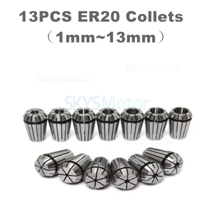 3kW 220V/380V Wassergek&uuml;hlt Spindelmotor-Kit JGD-100A-3.0KW + H100-3.7 mit Frequenzumrichter, Wasserpumpe, 13 ER20-Spannzangen und Halterung